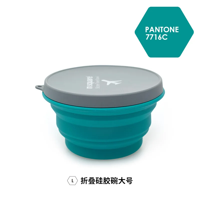 Blue Bowl- 1000ml Силиконовая миска, портативная складная миска, Набор чашек для еды, путешествий, спорта на открытом воздухе, пикника, миска для лапши, чашка для воды - Цвет: Blue Bowl- 1000ml