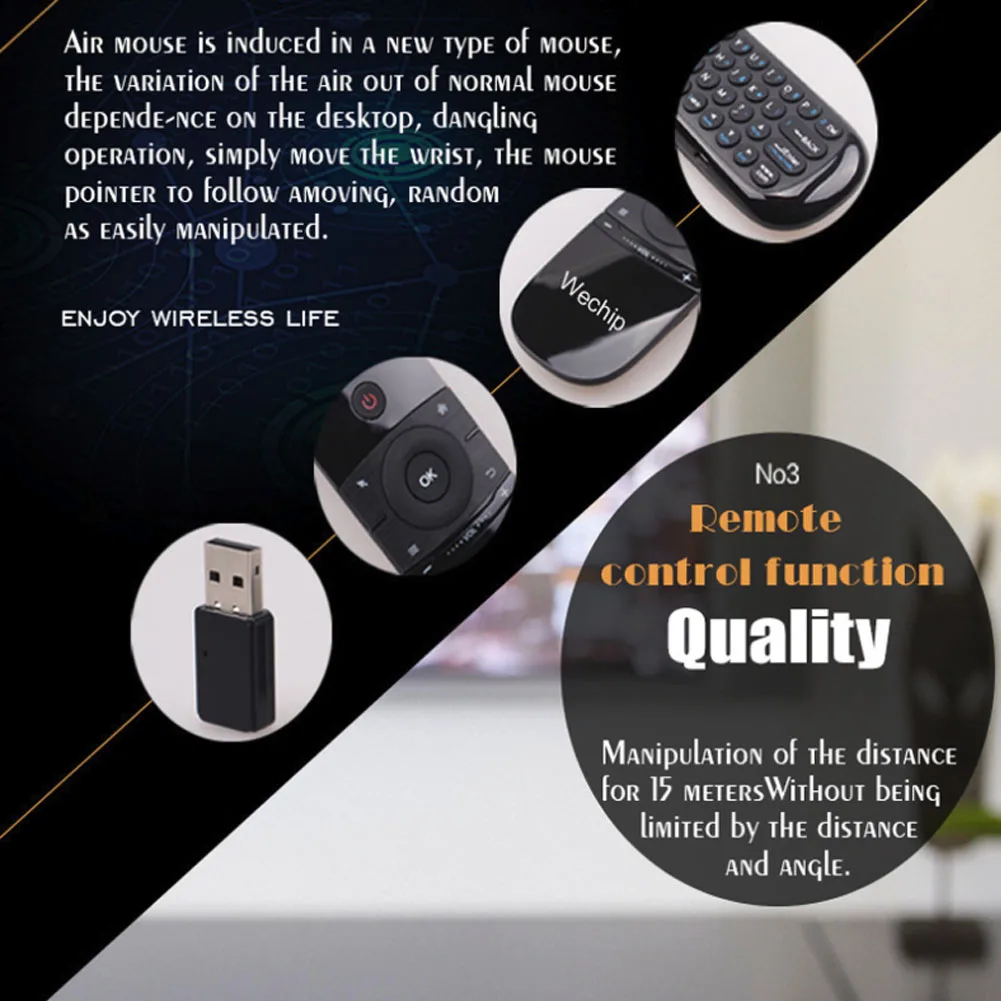 W1 Wechip Air Remote Keyboard mouse 2,4 ГГц Беспроводная мышь ручной тачпад контроллер для ТВ-бокса Мини ПК PK I8 H18 H20