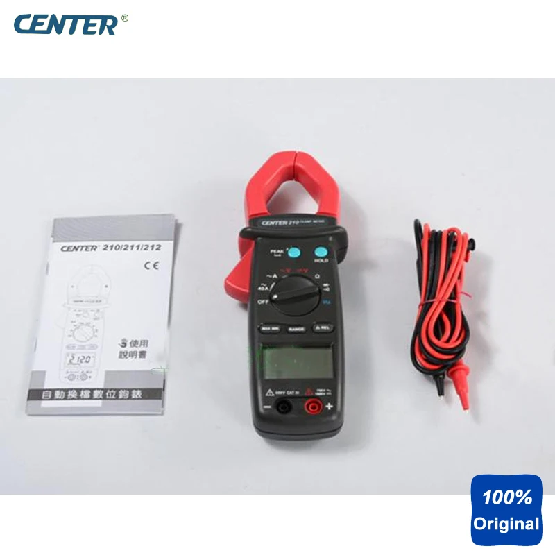 Зажим измеритель переменного тока среднего размера CENTER 210|ac clamp meter|clamp meterac |