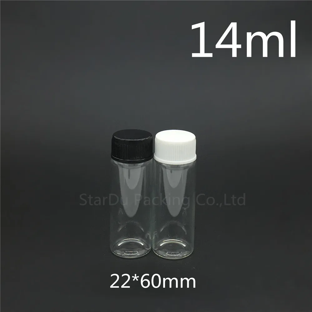 

500pcs/lot Diameter 22mm 14ml Glass Bottle Plastic Cap For Vinegar alcohol, carft/storage Candy Bottles