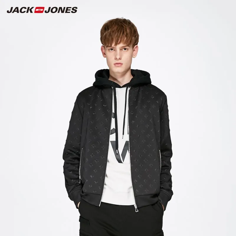 JackJones Мужская черная тонкая короткая бейсбольная куртка уличная одежда