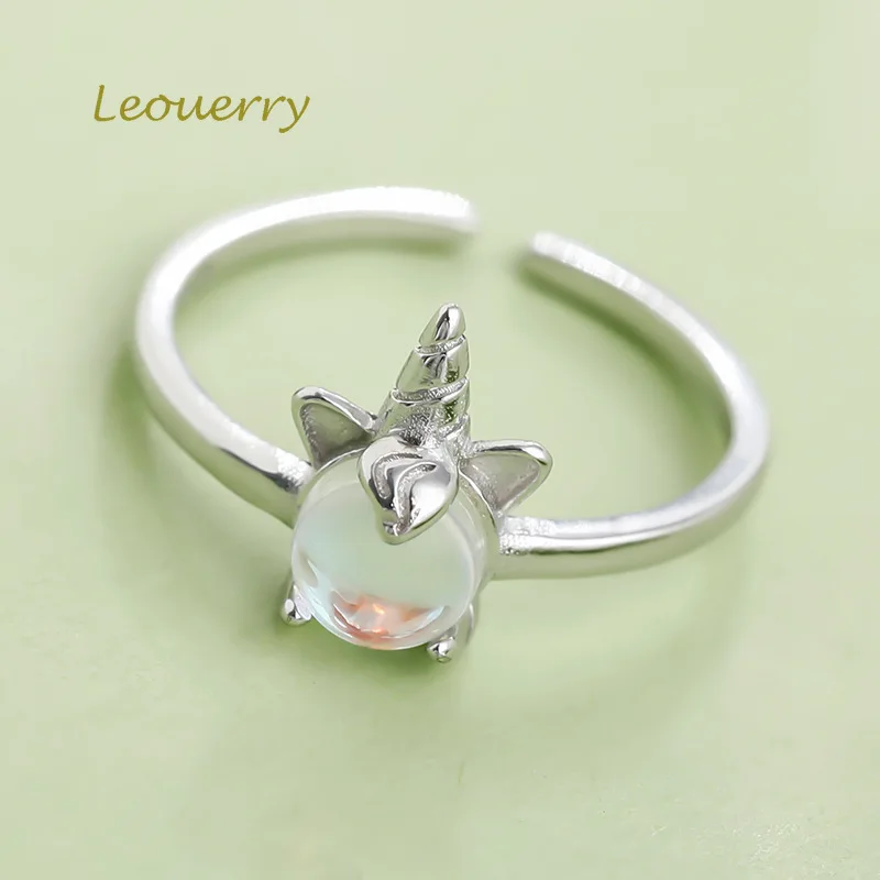 Женское кольцо с единорогом из серебра 925 пробы|Кольца| |