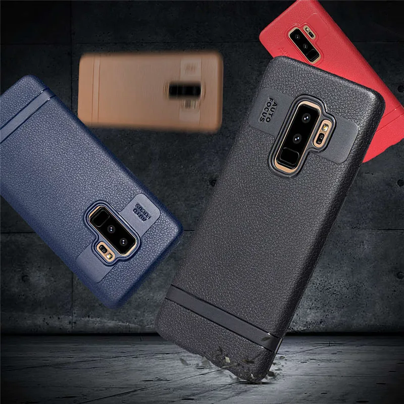 Силиконовый противоударный чехол Turata из зернистой кожи для samsung Galaxy S7/S7 Edge/S8/S8