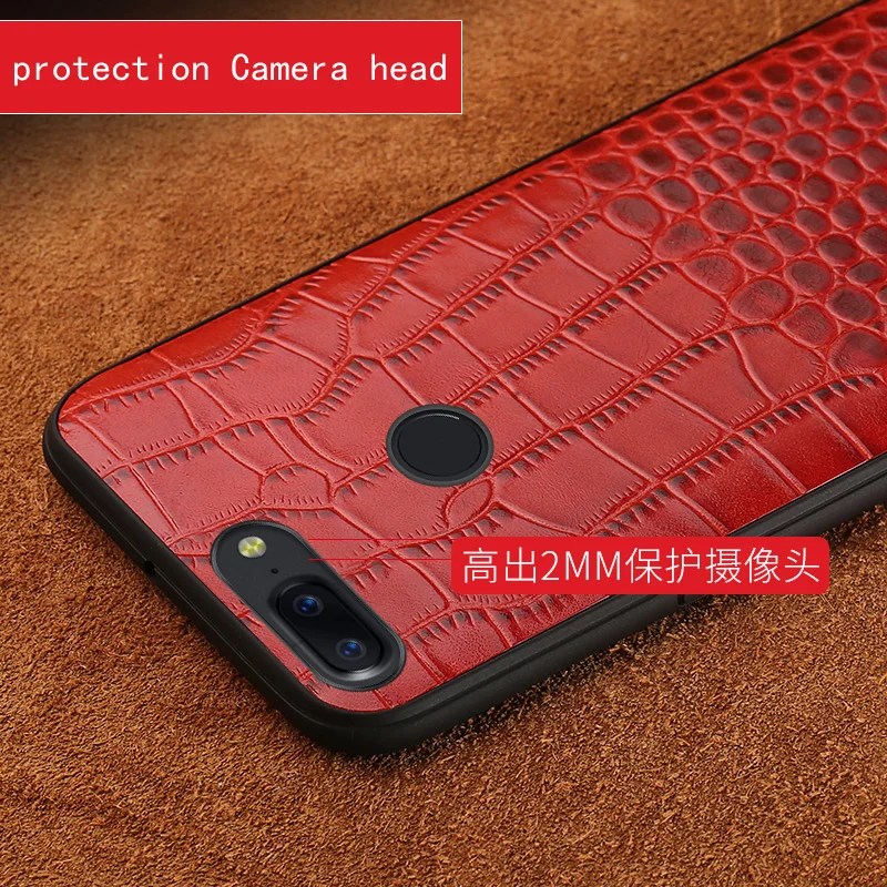 For Oneplus 7T Pro phone case Genuine Leather crocodile pattern 360 Full protective back cover for 7 7t 5t 6t 6 | Мобильные телефоны