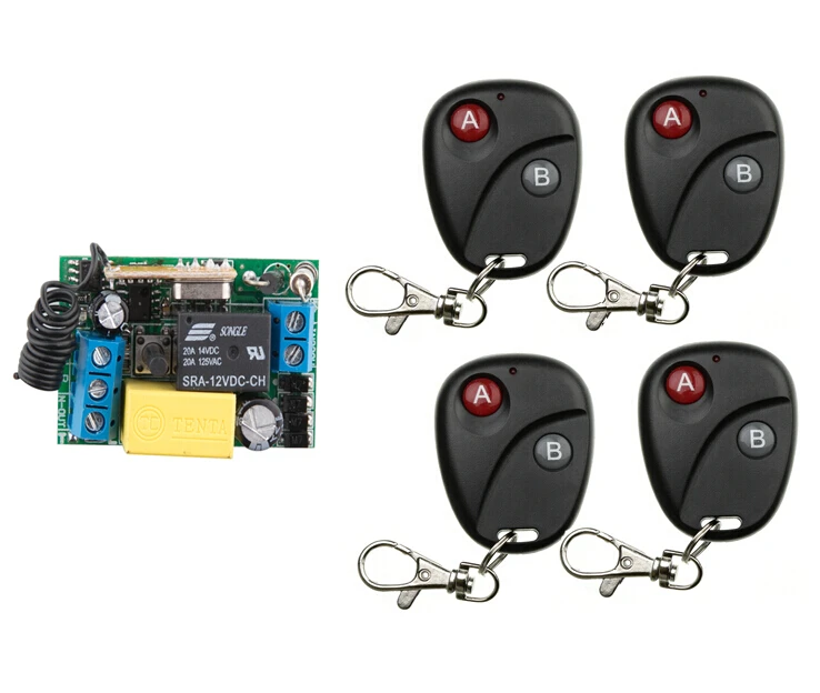 

220 v 1 ch RF wireless remote control switch 1 receiver+4 transmitter Safer PCB