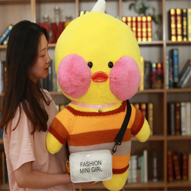 Плюшевые игрушки Kawaii 80 см Super Big Lalafanfan плюшевые Cafe Mimi Duck подарки на день Святого