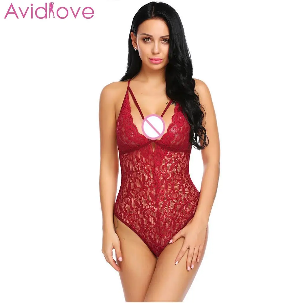 Avidlove женские обтягивающие боди нижнее белье сексуальный комплект кружевное
