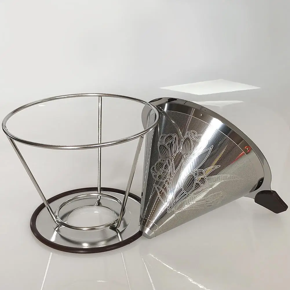 Многоразовый держатель фильтра для кофе из нержавеющей стали фильтры Тюльпан