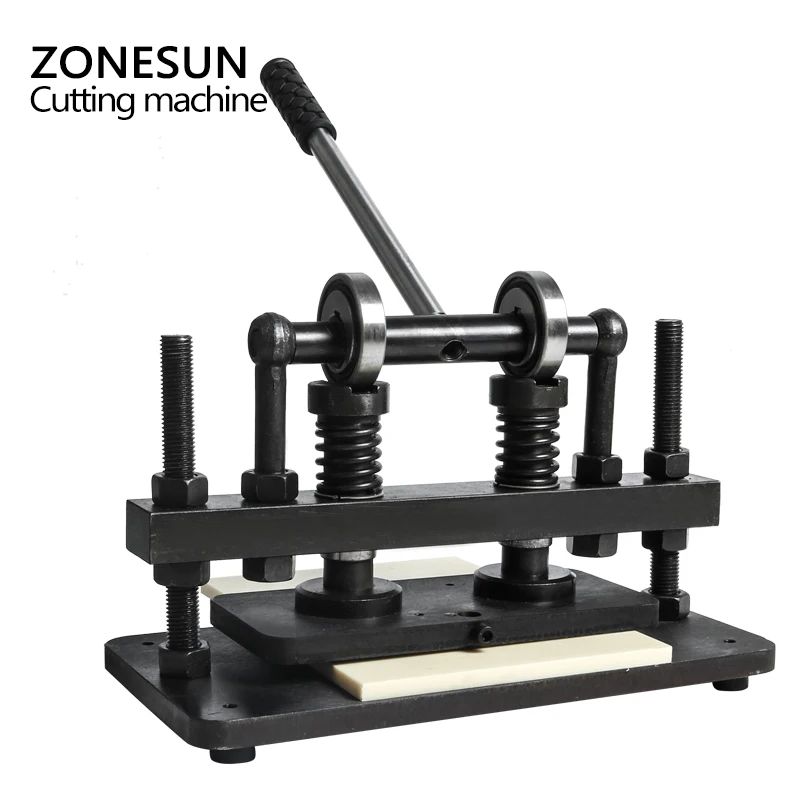 ZONESUN 26x12 см двухколесный ручной станок для высечки кожи фотобумага ПВХ/Эва лист