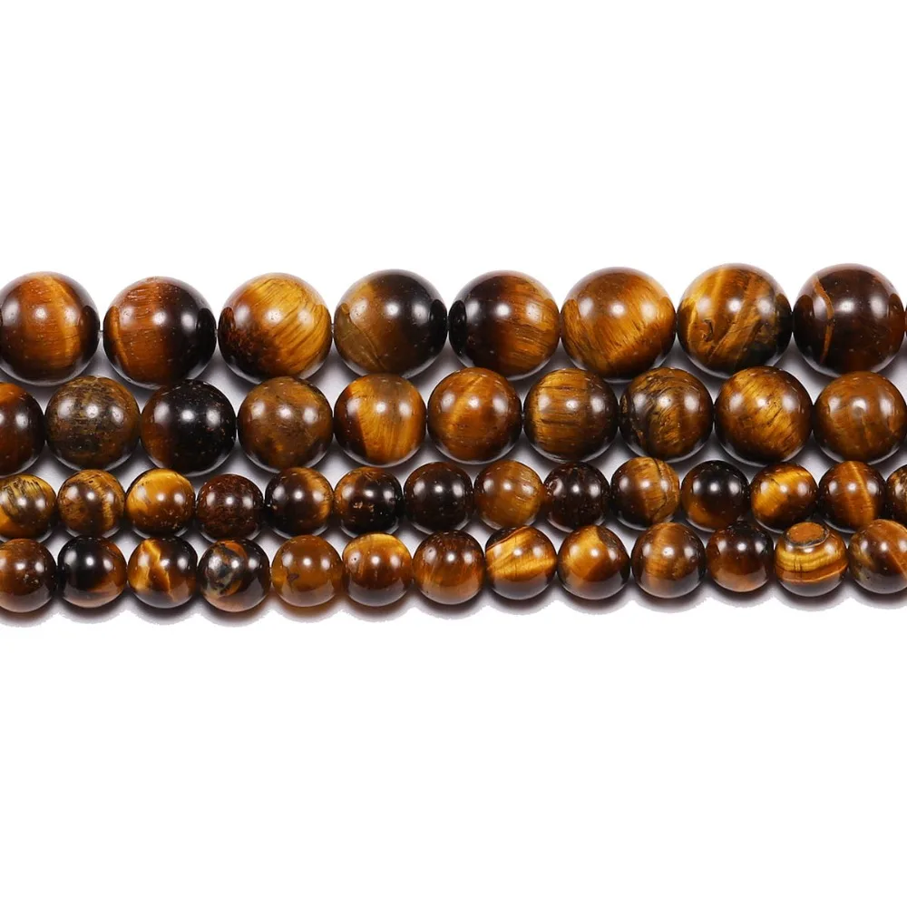 

1strand/lot 4/6/8/10/12 mm Natural Stone Tiger Eye Agates Round Beads Loose Spacer Bead For Jewelry Making DIY Necklace Bracelet