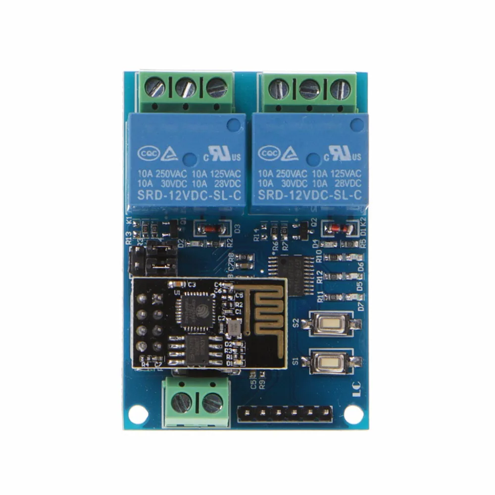 WIFI релейный модуль ESP8266 IOT APP контроллер 2-канальный для умного дома 12 В |