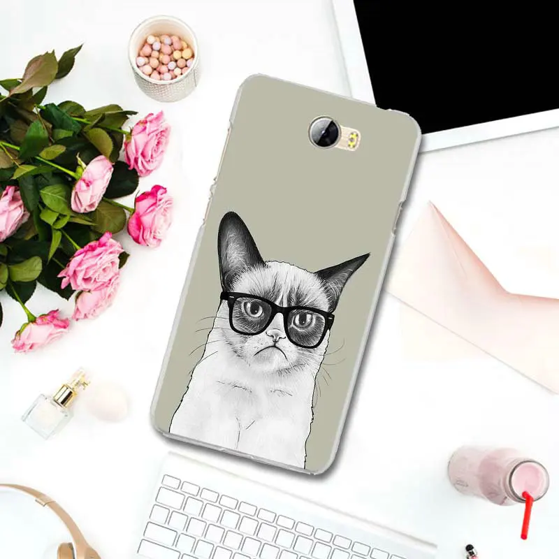 Забавные очки в виде кота Классные мягкие силиконовые для Huawei P8 P9 P10 P20 P30 Mate 10 Lite Pro