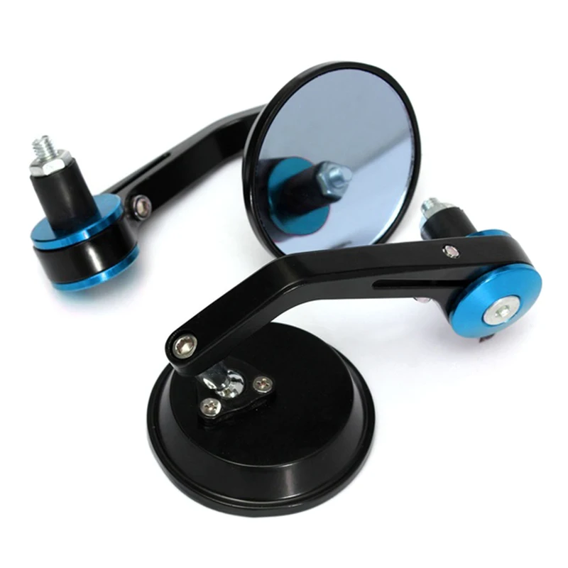 

Hot 1Pair Universal 7/8 Inch Handlebar Aluminum Motorcycle Bike Handle Bar End Rearview Side Mirrors JLD