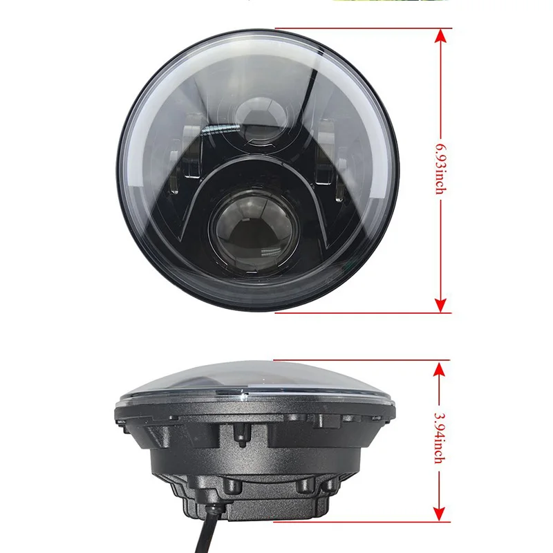 FADUIES 7 &quot60 Вт круглый мотоцикл светодиодный проектор фара для мотоцикла Harley Jeep