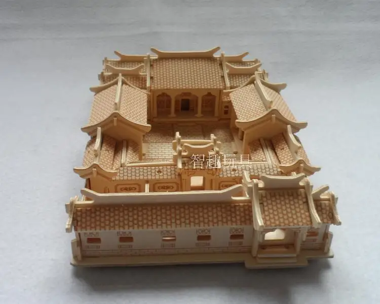 Деревянная 3D модель здания игрушка подарок головоломка ручная работа сборная