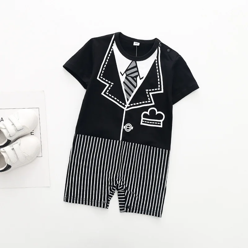 Новинка 2017 года Детские комбинезоны для маленьких джентльменов с