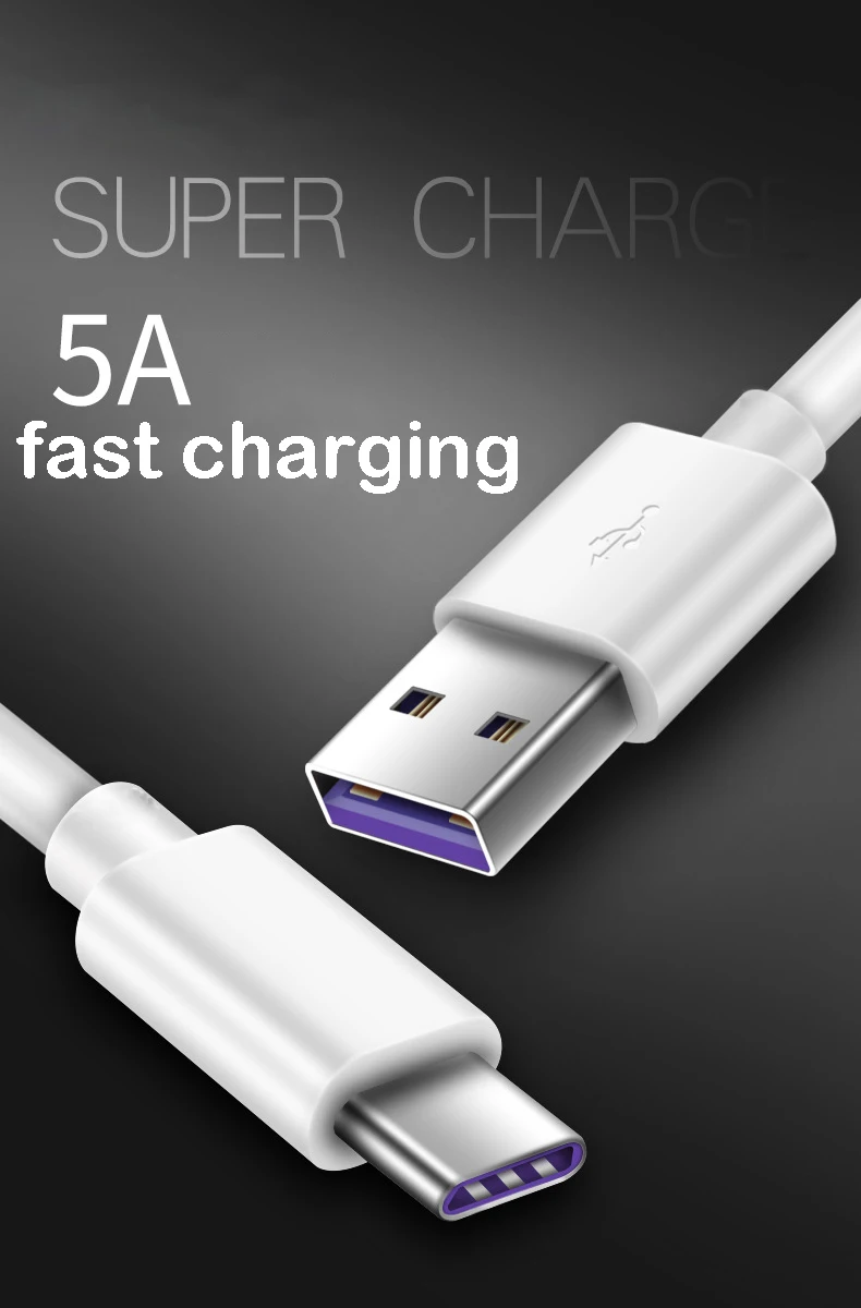 USB type c кабель 1/2/3M Кабель передачи данных 5A Быстрая зарядка кабель Original USB C Зарядное устройство кабель для xiaomi huawei телефон