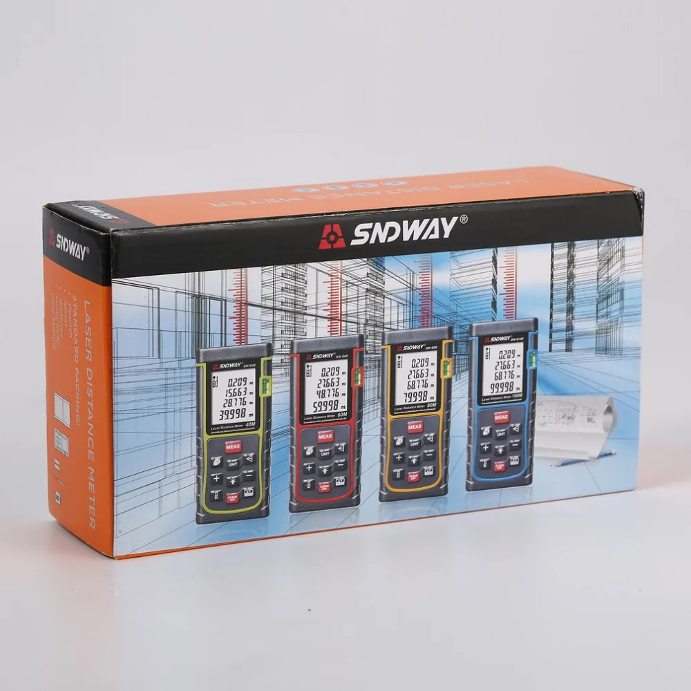 Лазерный дальномер SNDWAY 40 м 50 60 70 80 100 120 150 trena лазерный линейка измерительных