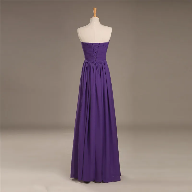 Дешевые Длинные платье подружки невесты Новинка 2017 года Line шифон Pleat настоящая