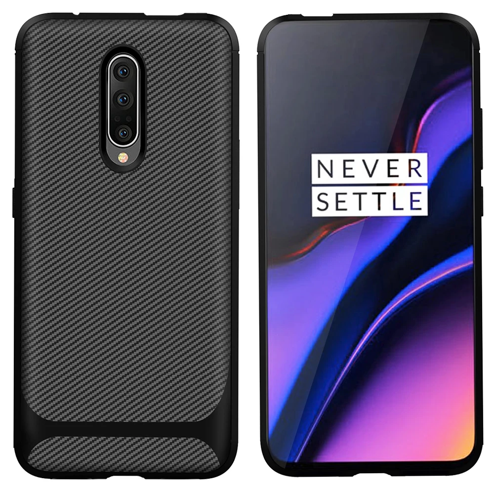 GKK чехол из углеродного волокна для Oneplus 7 Чехол мягкого ТПУ усиленный