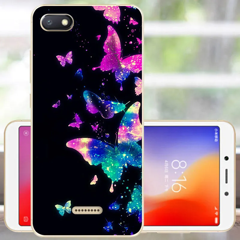 Чехол для Fanatu Xiaomi Redmi 6A, силиконовый чехол для Redmi 6A, мягкий ТПУ чехол-бампер для Redmi 6 A 6A, задняя крышка