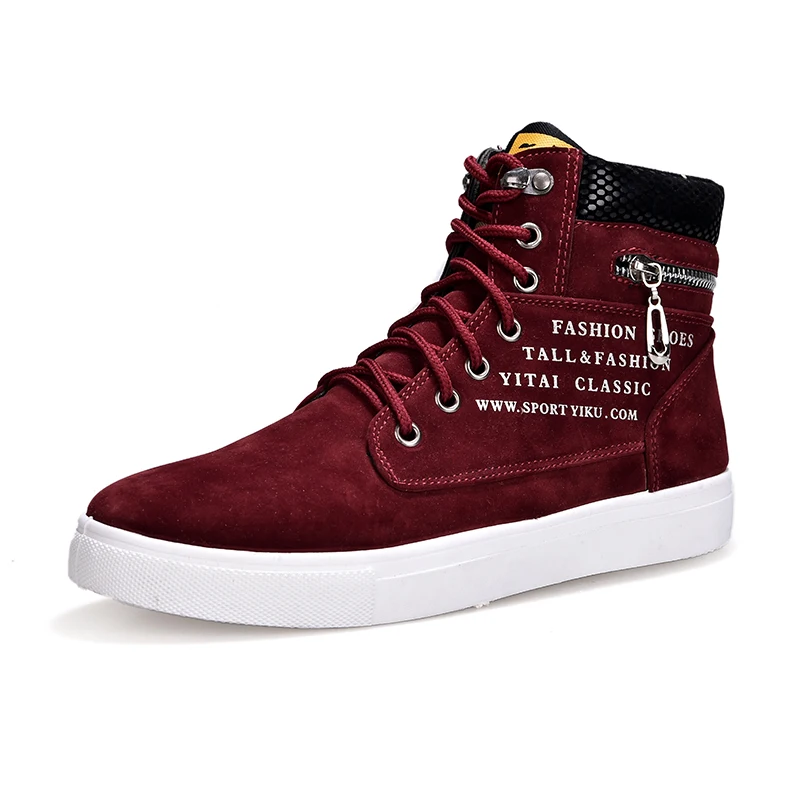 ZYYZYM Men Shoes Casual High Lace-Up Style Rubber Fashion Trend Sneakers Male | Обувь
