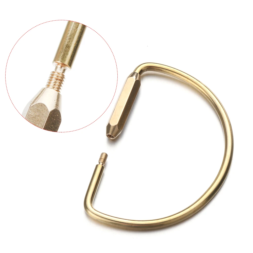 Creative Portable Brass Keychain Portable Unique DIY Craft Tools Whistle Ruler Key Ring Pendant Jewelry Keychain Accessories