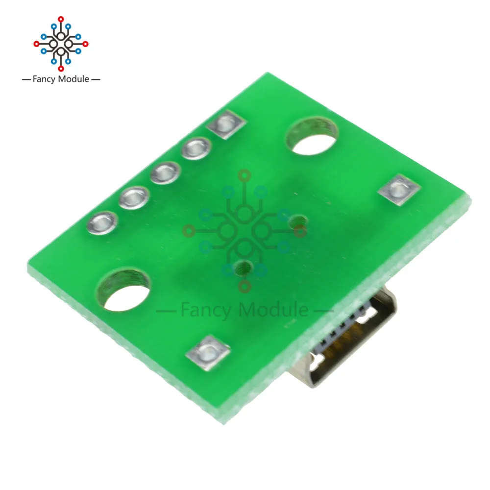 Мини/микро USB для DIP типа A женский/Мужской USB адаптер конвертер для 4Pin 2,54 мм печатной платы DIY источник питания для Arduino разъем