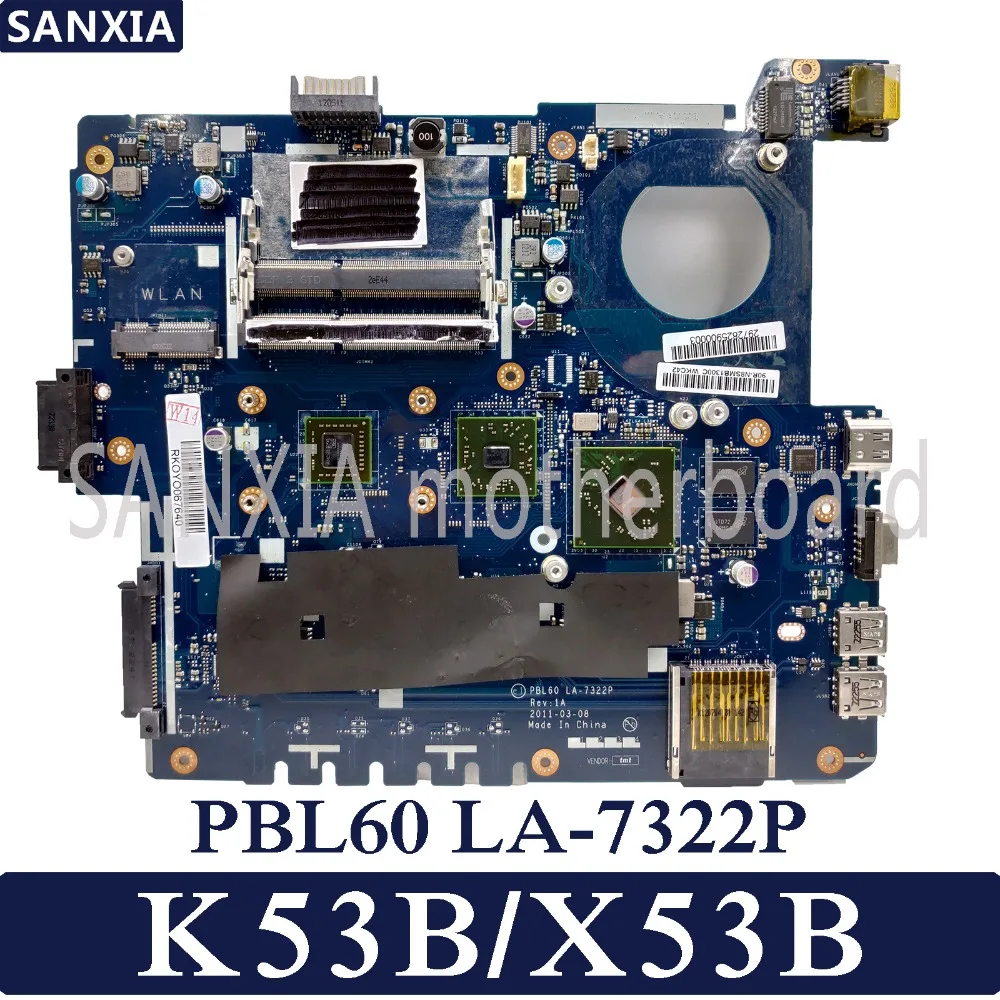 KEFU PBL60 LA-7322P материнская плата для ноутбука ASUS X53B K53B X53 оригинальная материнская плата с видеокартой