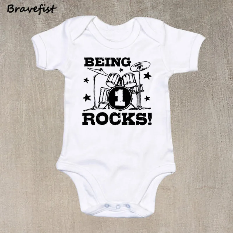 Модные боди с барабанным принтом для новорожденных летняя одежда мальчиков и