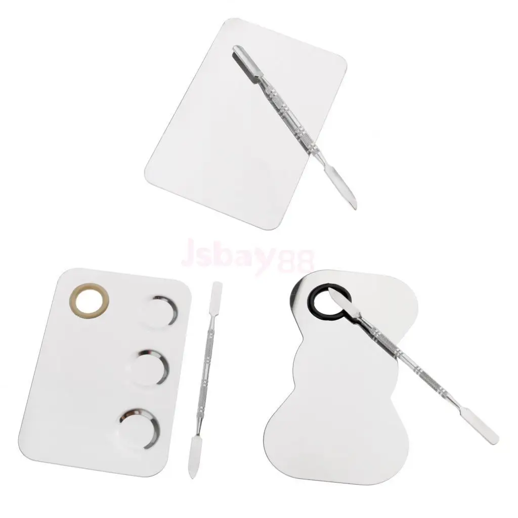 Паллетка для ногтей из нержавеющей стали макияжа художественная косметическая