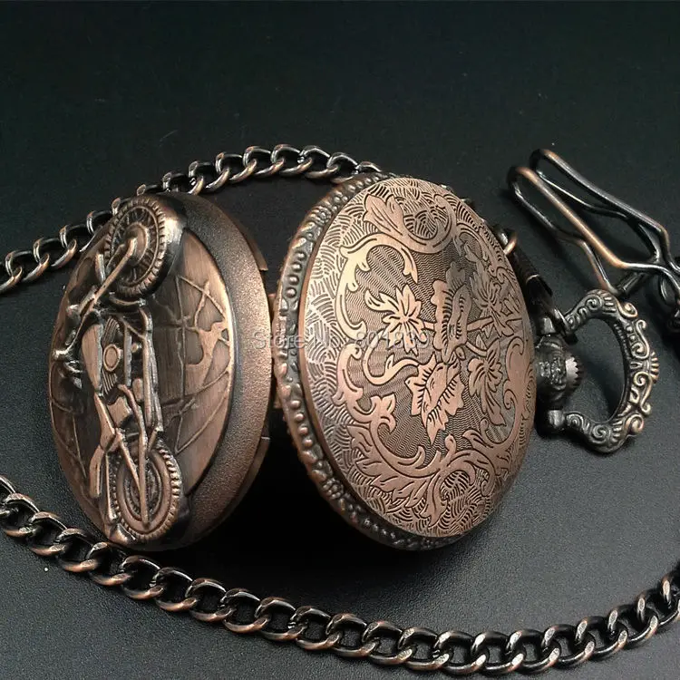 Новинка чехол для мотоцикла на выбор мужские карманные часы медного цвета с