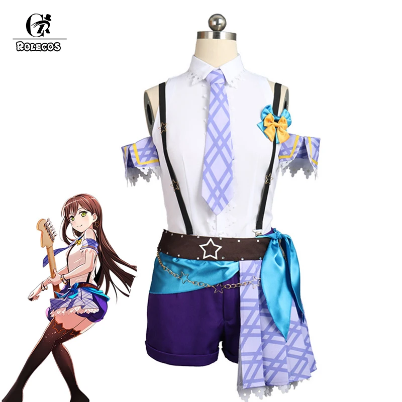 ROLECOS аниме BanG Dream! Костюмы для косплея Poppin Party Tae Hanazono костюм вечеринки шорты женщин