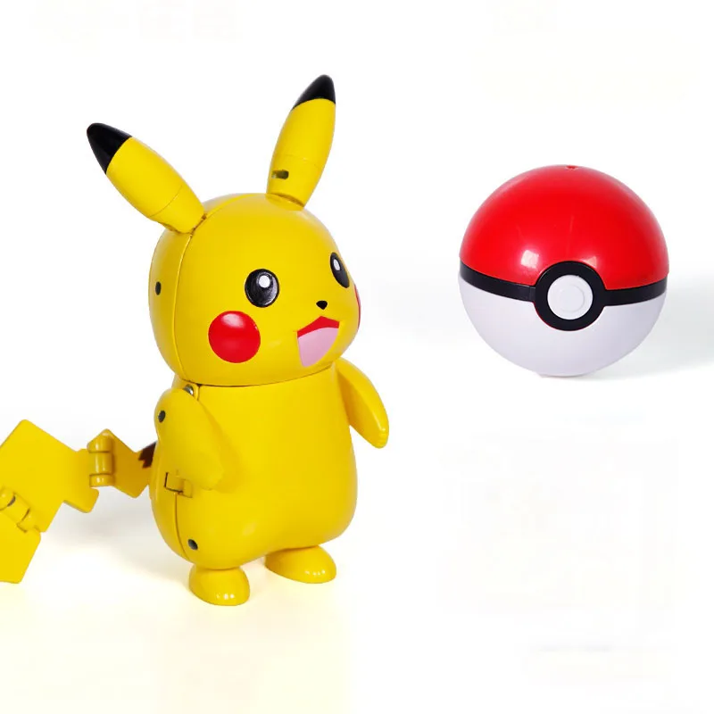 Новые 6 стилей Blastoise Venusaur Charizard Gyarados Mewtwo с шаром трансформация pokemones фигурка игрушки подарки для детей - Цвет: Цвет: желтый