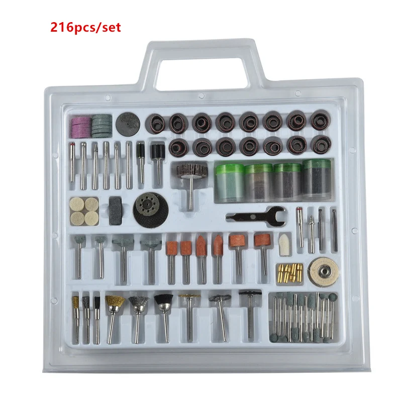 216pc 216 шт./компл. недостаточно совершенная Шлифовка с помощью аксессуары шлифовальная пластина для алмазного шлифования булавки для Аксессуары для электроинструмента шлифовальный набор для всей поверхности головы - Цвет: 216pc