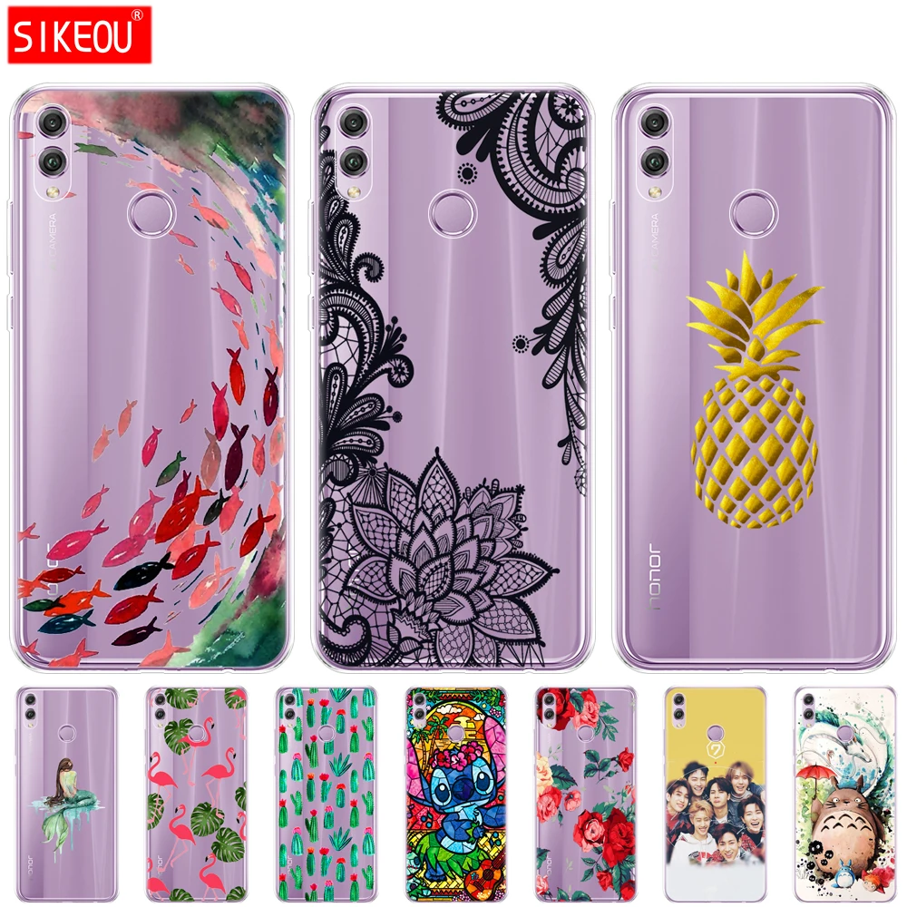 silicone case for huawei honor 8x Case 6.5 inch phone Soft TPU Back Cover Protect Coque bag transparent |