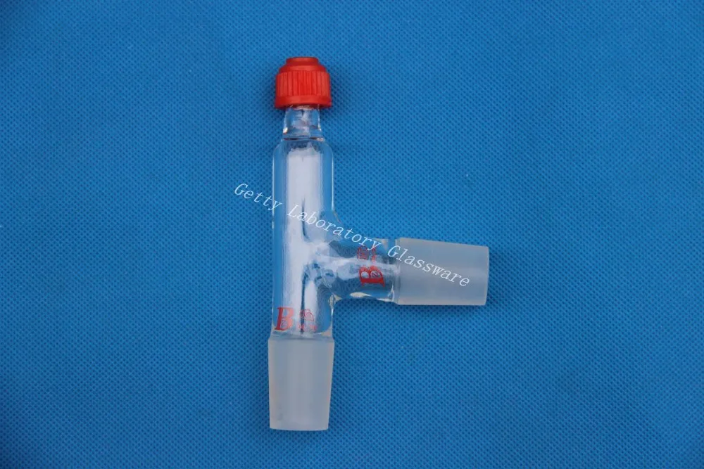 Трехсторонний адаптер термометра с соединением 24/29 75 изгиб (лабораторное