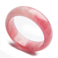 genuine natural madagascar pink rose crystal quartz women lady fashion bangles inside diameter 57mm