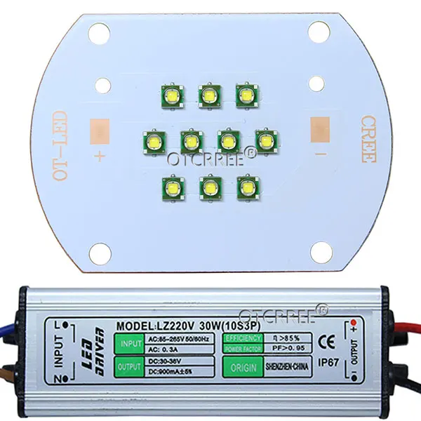 CREE XPE XP-E 30 Вт 50 Вт 60 Вт нейтральный чистый белый 4500-5000 К Высокая мощность чип для светодиодной лампы светильник диод для прожектор светильник/DIY - Испускаемый цвет: 30W Led.Driver