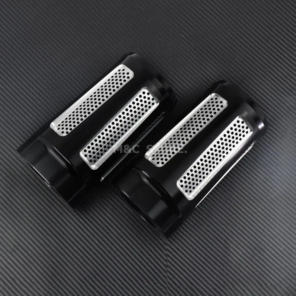 Передняя вилка мотоцикла ударная крышка черный слайдер для Harley Touring Road King Street Glide