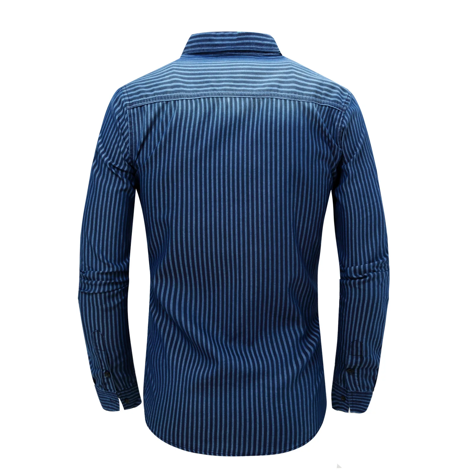 Мужская Повседневная рубашка в полоску с длинным рукавом из мягкого хлопка|shirt men