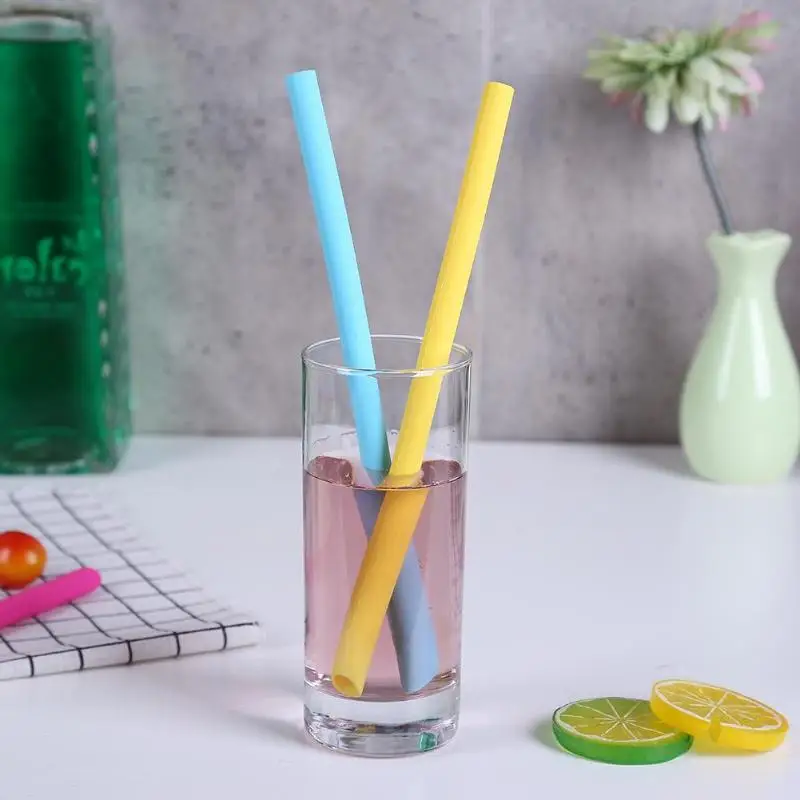 

Reusable Silicone Environmental Protection Color Straws for Baby Feeding Drinkware Accessories Supplies