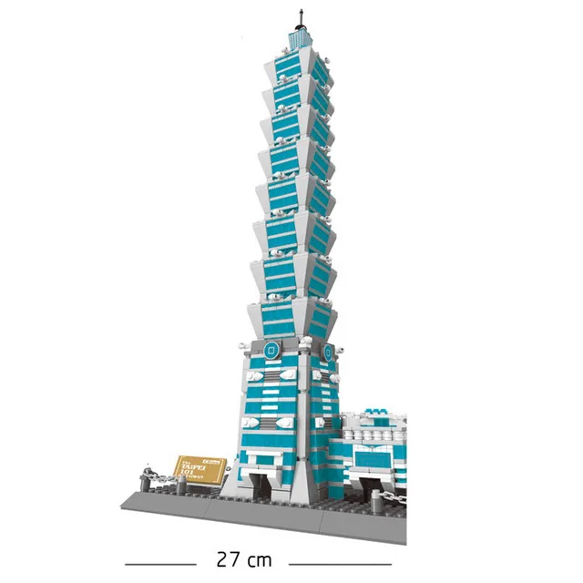 8019 no box Wange World Great architecture большой набор строительных блоков город Лондон Париж Нью-Йорк игрушки кирпич совместимый Тадж-Махал - Цвет: 8019 no box