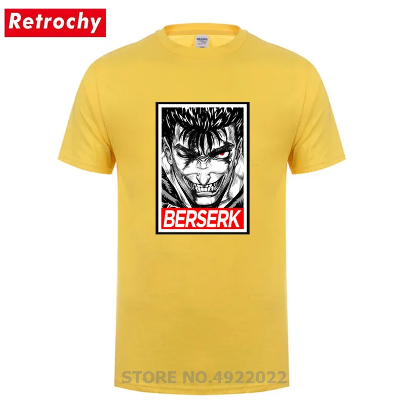 Gutts Berserk футболка с героями мультфильмов Мужская короткими рукавами и