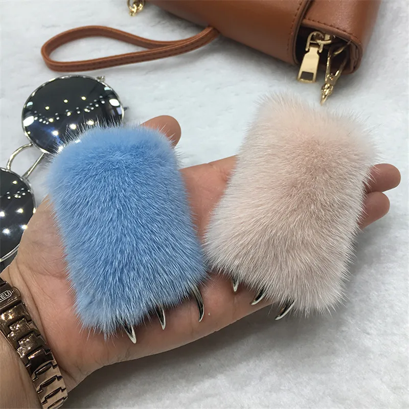 Бесплатная доставка новинка 2018 милая Мода коготь волка норка настоящая женская