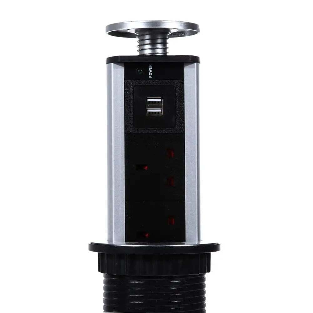 SHGO 220V 16A подтянуть электрические 3 Розетка с 2 портами (стандарт Кухня Стол розетки