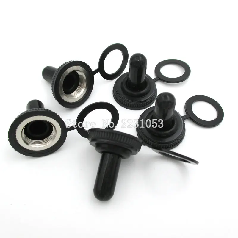 

5PCS/LOT Toggle Switch Waterproof Rubber Resistance Cover Dust Cap Boot Black Tarpaulin 12MM