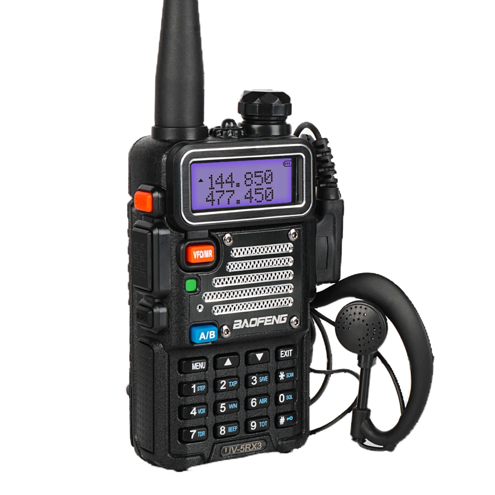 Baofeng UV-5RX3 трехдиапазонный с 1,25 м+ 2 антеннами 136-174 220-225 400-520 5 Вт VFO VHF UHF двухстороннее радио Любительская портативная ветчина