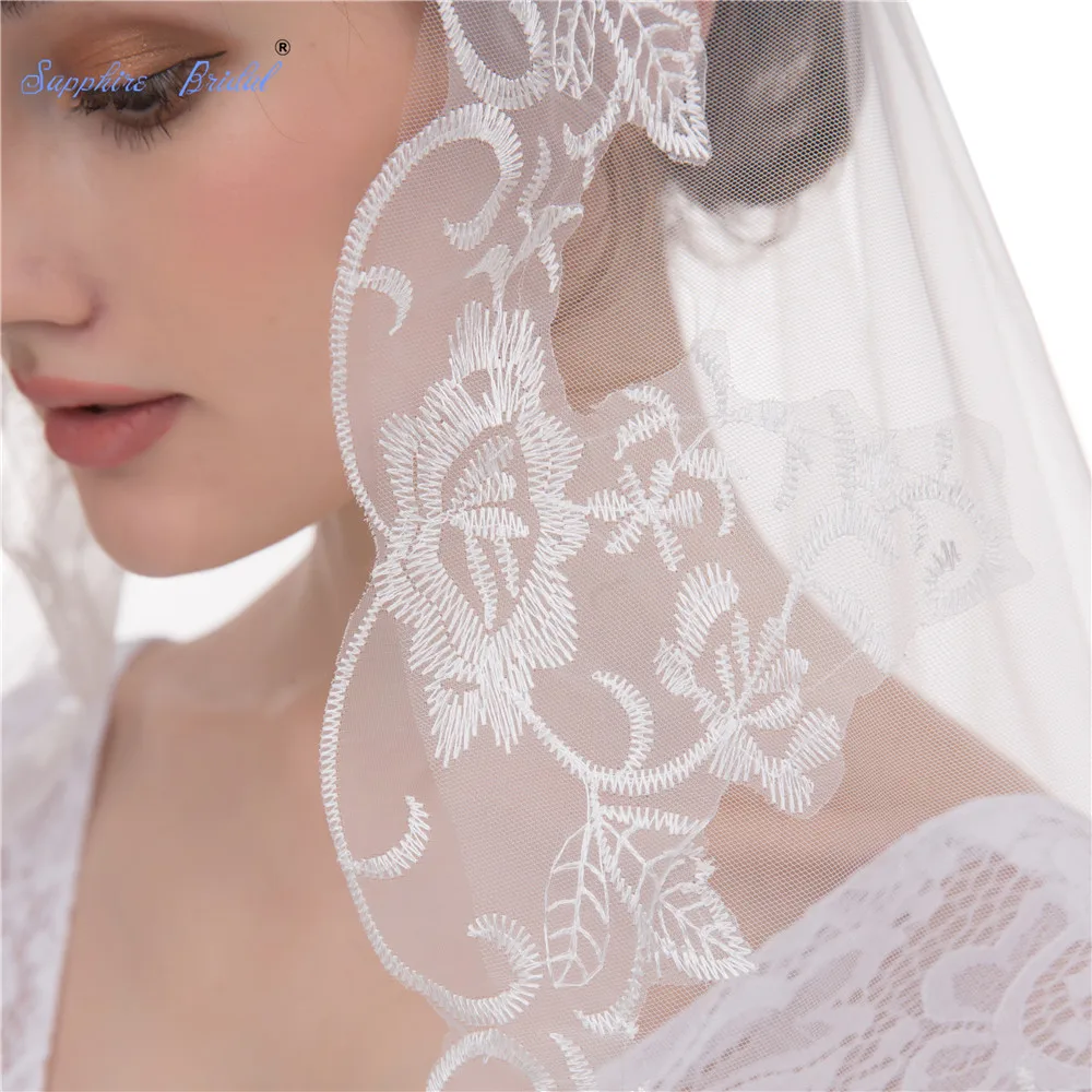 Свадебная фата с сапфиром горячая Распродажа Гламурная Длинная для собора