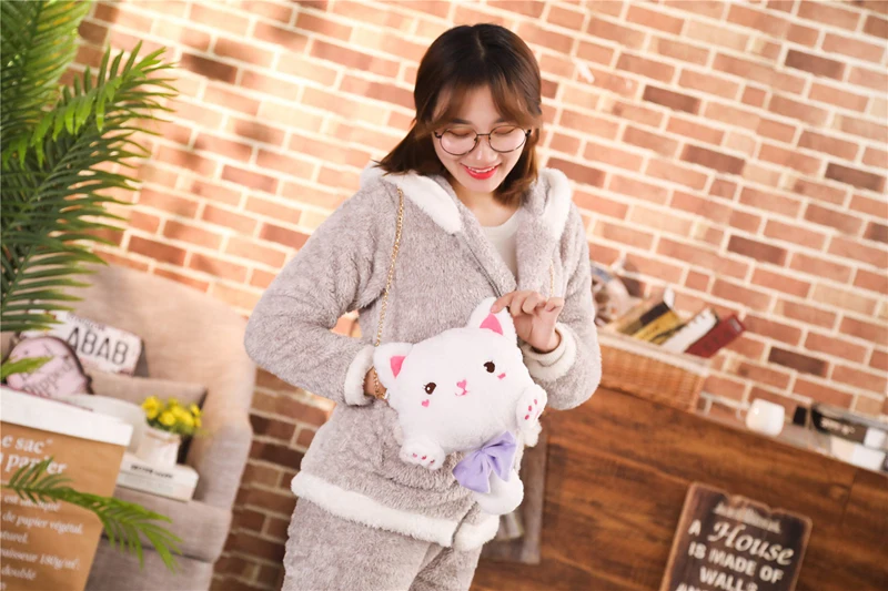 Kawaii плюшевый Кот Рюкзак Сумка через плечо 4 цвета плюшевая игрушка Кот дети маленькие девочки Подарочный Кошелек для монет детская игрушка